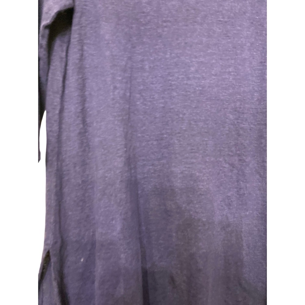 Eileen Fisher Organic Linen Tunic Top Purple 3/4 Sleeve Boat Neck S18IZO Small - Picture 2 of 5